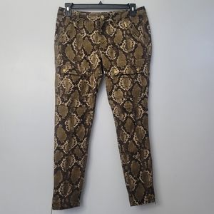 Micheal Kors Python Print Jeans Pants  Size 10